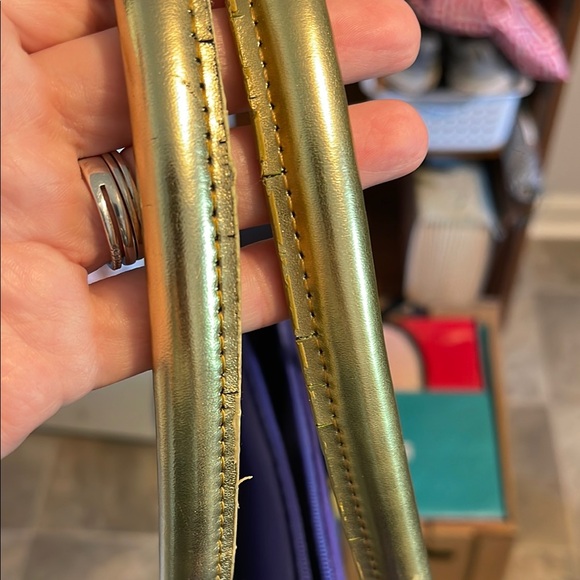 Moost beach bag navy and Gold interchangeable handlesTote - Picture 3 of 8